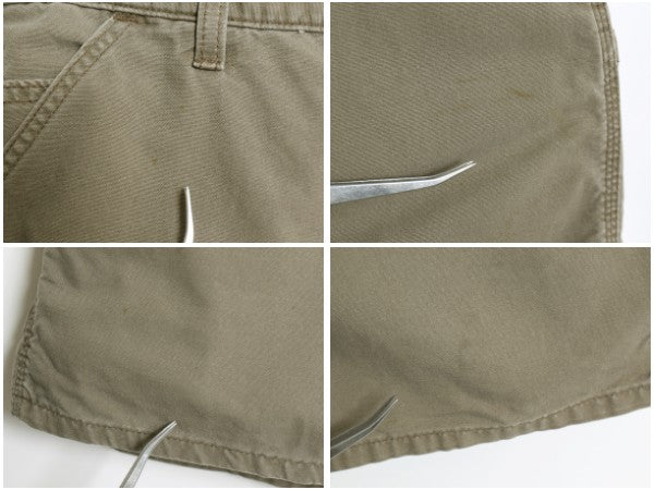 カーハート ペインター ショートパンツ メンズ 34 コットン キャンバス ショーツ 短パン ワーク ダック ハーフパンツ ワンポイント 廃盤 茶