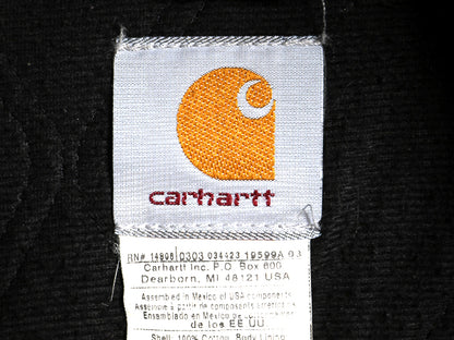 00s US企画 カーハート アクティブ ジャケット メンズ XL オールド ワーク ダック パーカー 中綿 キルティング ライナー ブルゾン ブラック