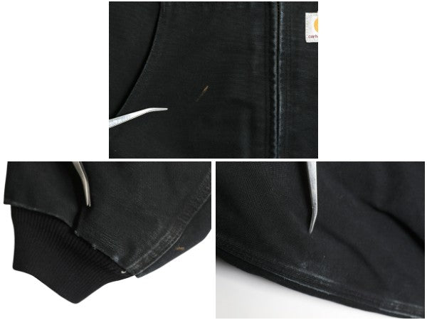 00s US企画 カーハート アクティブ ジャケット メンズ XL オールド ワーク ダック パーカー 中綿 キルティング ライナー ブルゾン ブラック