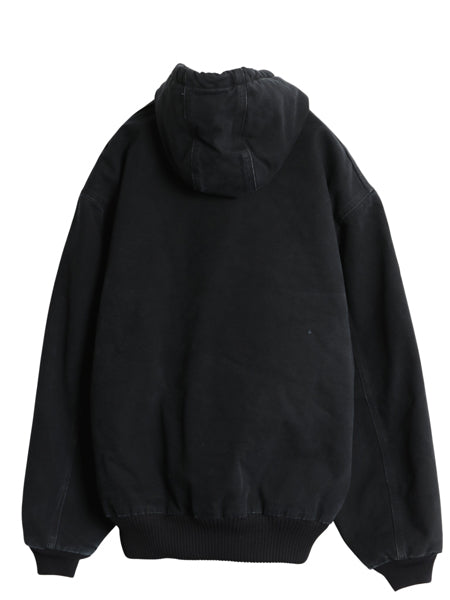 00s US企画 カーハート アクティブ ジャケット メンズ XL オールド ワーク ダック パーカー 中綿 キルティング ライナー ブルゾン ブラック