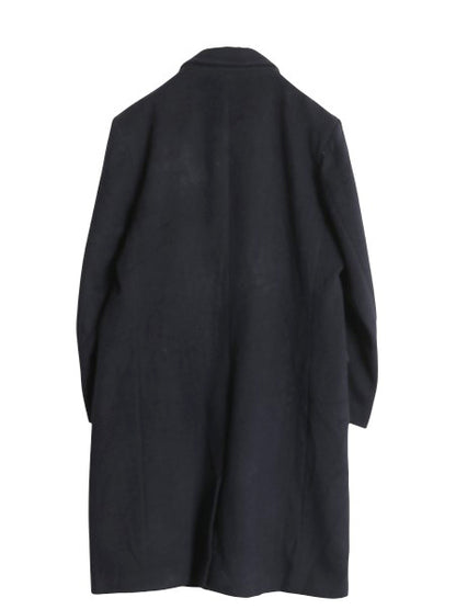 90s イギリス製 Gloverall ダブル チェスター コート メンズ L / オールド メルトン ウール フィールド ロングコート きれいめ 濃紺 英国製