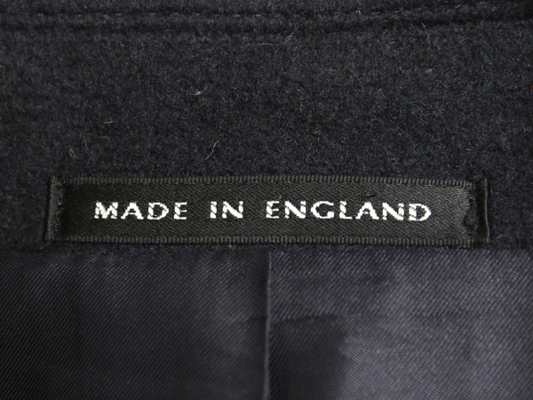 90s イギリス製 Gloverall ダブル チェスター コート メンズ L / オールド メルトン ウール フィールド ロングコート きれいめ 濃紺 英国製