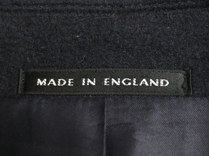 90s イギリス製 Gloverall ダブル チェスター コート メンズ L / オールド メルトン ウール フィールド ロングコート きれいめ 濃紺 英国製