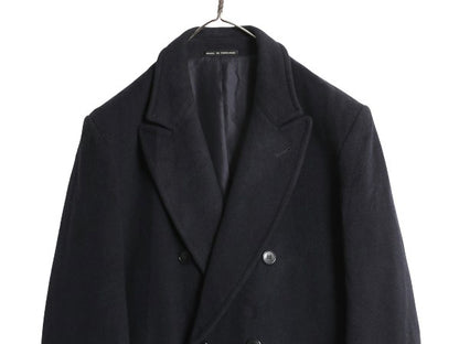 90s イギリス製 Gloverall ダブル チェスター コート メンズ L / オールド メルトン ウール フィールド ロングコート きれいめ 濃紺 英国製