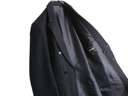 90s イギリス製 Gloverall ダブル チェスター コート メンズ L / オールド メルトン ウール フィールド ロングコート きれいめ 濃紺 英国製