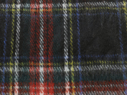 70s イギリス製 高級 100% カシミヤ マフラー メンズ レディース 古着 ヴィンテージ タータン チェック フリンジ付き 英国王室 ワラント