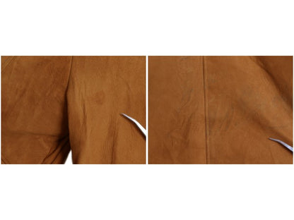 60s USA製 マクレガー 本革 レザー ジャケット メンズ S 程 ヴィンテージ フルジップ ヌバック スウェード ライナー付き ハーフ コート 茶