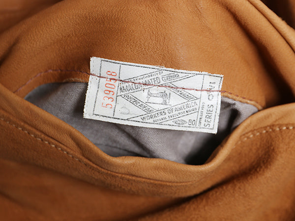 60s USA製 マクレガー 本革 レザー ジャケット メンズ S 程 ヴィンテージ フルジップ ヌバック スウェード ライナー付き ハーフ コート 茶