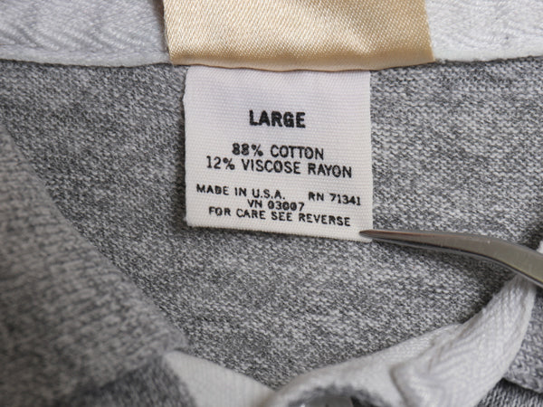 80s USA製 エルエルビーン チャンピオン 別注 半袖 ポロシャツ メンズ L / ヴィンテージ 88 12 無地 半袖シャツ カットソー 霜降り グレー