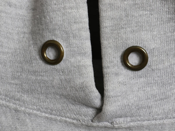 90s ★ チャンピオン リバースウィーブ 3段 プリント スウェット パーカー メンズ M 古着 オールド トレーナー 裏起毛 カレッジ 霜降り 灰