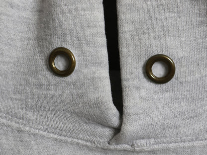 90s ★ チャンピオン リバースウィーブ 3段 プリント スウェット パーカー メンズ M 古着 オールド トレーナー 裏起毛 カレッジ 霜降り 灰