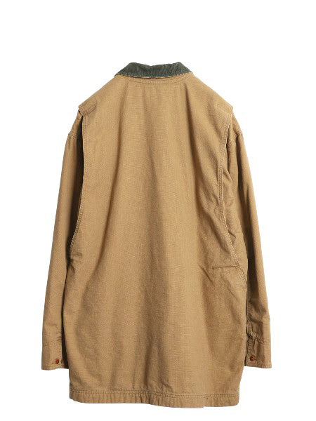 エルエルビーン ダック ハンティング ジャケット メンズ L / アウトドア カバーオール フィールド ハーフ コート フランネル ライナー付き