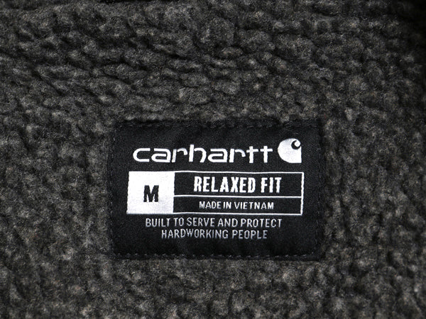 US企画 カーハート 裏 ボア フルジップ スウェット パーカー メンズ M パイル フリース ジャケット トレーナー Rain Defender 撥水加工 黒