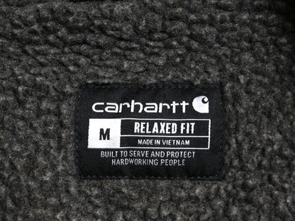 US企画 カーハート 裏 ボア フルジップ スウェット パーカー メンズ M パイル フリース ジャケット トレーナー Rain Defender 撥水加工 黒