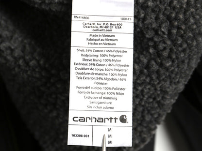 US企画 カーハート 裏 ボア フルジップ スウェット パーカー メンズ M パイル フリース ジャケット トレーナー Rain Defender 撥水加工 黒