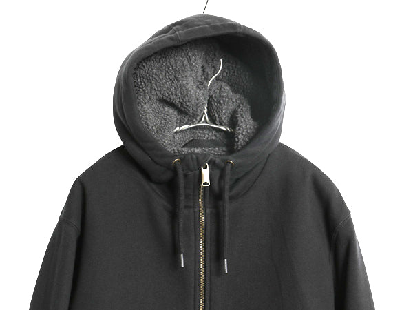 US企画 カーハート 裏 ボア フルジップ スウェット パーカー メンズ M パイル フリース ジャケット トレーナー Rain Defender 撥水加工 黒