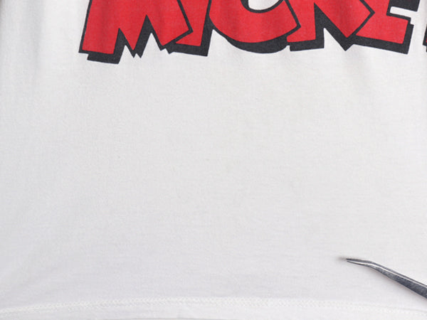 80s USA製 ミッキー イラスト プリント Tシャツ メンズ レディース XL 程 ヴィンテージ キャラクター ディズニー 半袖Tシャツ 大きいサイズ