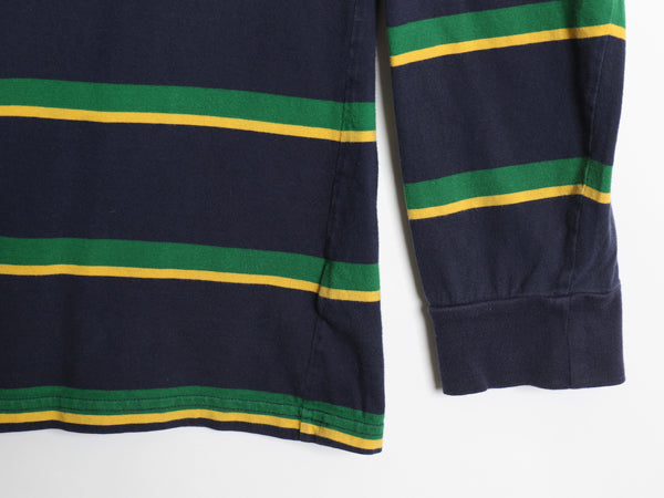 ポロ ラルフローレン ボーダー 長袖 Tシャツ キッズ XL メンズ S 程 ロンT ロングスリーブ コットン ワンポイント カットソー マルチカラー