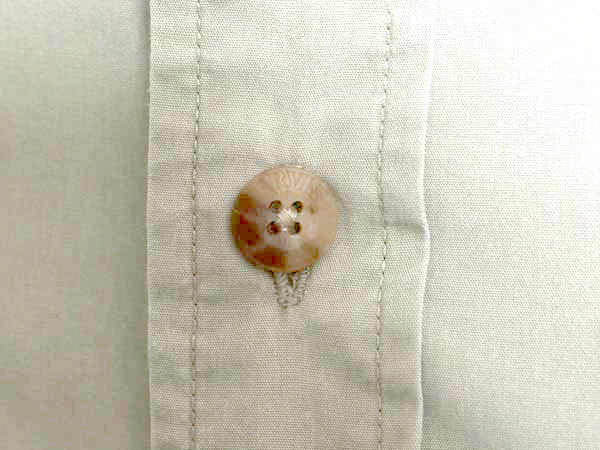 00s オービス 長袖 フィッシング シャツ メンズ L / オールド アウトドア サファリ ワーク コットン 長袖シャツ 無地 ポケット付き カーキ