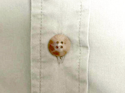 00s オービス 長袖 フィッシング シャツ メンズ L / オールド アウトドア サファリ ワーク コットン 長袖シャツ 無地 ポケット付き カーキ