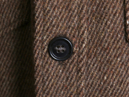 70s USA製 ウールリッチ CPO ウール シャツ メンズ L / ヴィンテージ 白タグ ヘビーウェイト ジャケット 長袖シャツ ポケット付き ブラウン