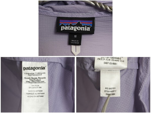 パタゴニア フーディニ ジャケット レディース M / 17年製 フルジップ ナイロン パーカー ジャンパー ブルゾン パッカブル ワンポイント 紫