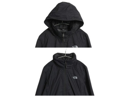 US企画 ノースフェイス DRYVENT マウンテンパーカー ジャケット レディース XL 古着 フルジップ ナイロン マンパ ジャンパー ハイネック 黒