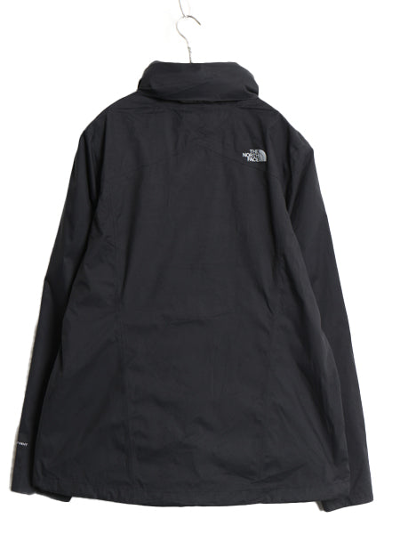 US企画 ノースフェイス DRYVENT マウンテンパーカー ジャケット レディース XL 古着 フルジップ ナイロン マンパ ジャンパー ハイネック 黒