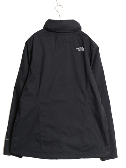 US企画 ノースフェイス DRYVENT マウンテンパーカー ジャケット レディース XL 古着 フルジップ ナイロン マンパ ジャンパー ハイネック 黒