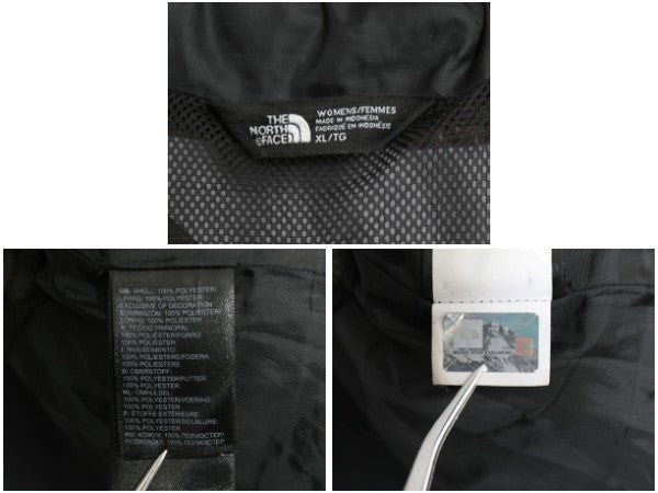 US企画 ノースフェイス DRYVENT マウンテンパーカー ジャケット レディース XL 古着 フルジップ ナイロン マンパ ジャンパー ハイネック 黒