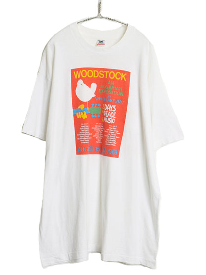 90s USA製 ウッドストック アート イラスト プリント Tシャツ メンズ XXL / オールド 当時物 ロック バンド シングルステッチ 大きいサイズ