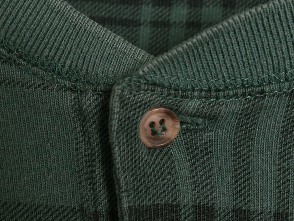 90's オールド ギャップ ヘンリーネック 長袖 Tシャツ メンズ XL 旧タグ ロンT ヘビーウェイト ストレッチ コットン チェック 大きいサイズ