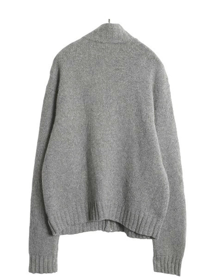 90s ポロ ラルフローレン フルジップ ニット セーター ジャケット メンズ L / オールド ラム ウール カーディガン ハイネック ドライバーズ