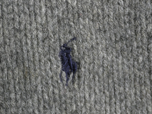 90s ポロ ラルフローレン フルジップ ニット セーター ジャケット メンズ L / オールド ラム ウール カーディガン ハイネック ドライバーズ