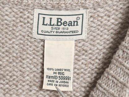 エルエルビーン ボーダー ニット セーター メンズ M アウトドア ラム ウール クルーネック 長袖ニット ミドルゲージ リブ編み マルチカラー