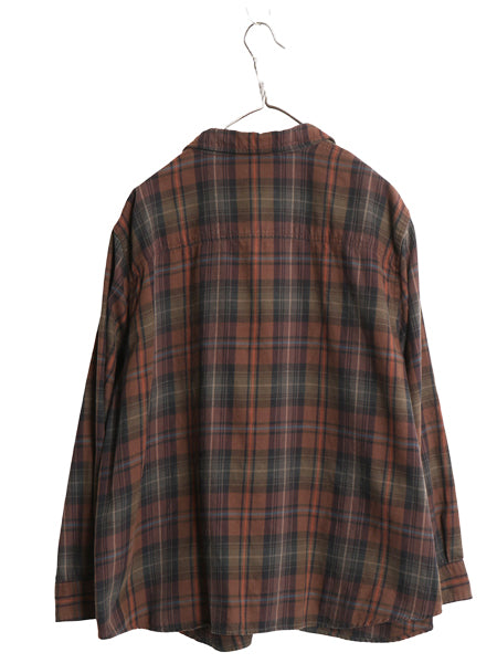 90s ローレン ラルフローレン チェック 長袖 フランネル シャツ レディース XL 程 オールド ポロ コットン ツイル ネルシャツ 大きいサイズ