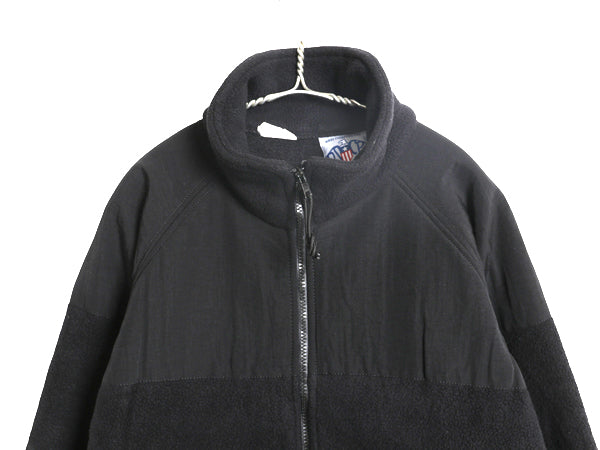 00s 米軍実物 ECWCS GEN2 フルジップ フリース ジャケット メンズ L 01年製 オールド ミリタリー アーミー ブルゾン 軍物 ポーラテック 黒