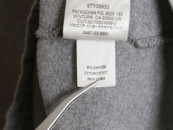パタゴニア 両面 プリント 長袖 Tシャツ メンズ L / 17年製 アウトドア ロンT ロングスリーブ P6 バックプリント オーガニック コットン 灰