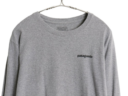 パタゴニア 両面 プリント 長袖 Tシャツ メンズ L / 17年製 アウトドア ロンT ロングスリーブ P6 バックプリント オーガニック コットン 灰