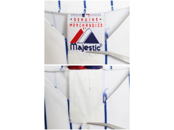 メッツ ベースボール シャツ メンズ XL 程 MLB オフィシャル マジェスティック 大リーグ ユニフォーム ゲームシャツ ジャージ 大きいサイズ