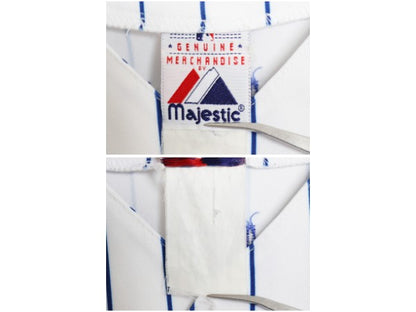 メッツ ベースボール シャツ メンズ XL 程 MLB オフィシャル マジェスティック 大リーグ ユニフォーム ゲームシャツ ジャージ 大きいサイズ