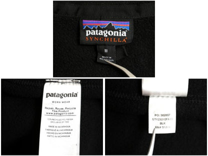 US企画 パタゴニア クラシック シンチラ フリース ベスト メンズ М / 19年製 前開き フルジップ アウトドア 重ね着 ハイネック ブラック