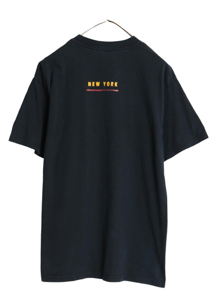 00s ライオンキング イラスト プリント Tシャツ メンズ M 古着 オールド 映画 ムービー ディズニー オフィシャル ミュージカル アニメ  黒