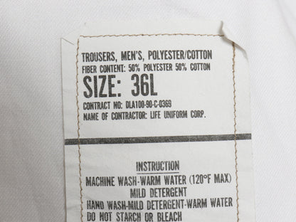 デッドストック 90s 米軍実物 US ARMY チノ パンツ メンズ 36 L 90年製 オールド ミリタリー チノパン トラウザー ストレート 軍物 カーキ