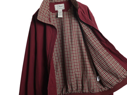 00s エルエルビーン ナイロン ウォームアップ ジャケット メンズ L / オールド アウトドア フルジップ チェック フランネル ライナー付き