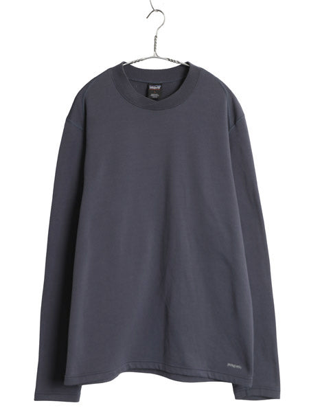 00s USA製 パタゴニア キャプリーン トップス メンズ L / オールド 02年製 アウトドア ストレッチ 裏 フリース Tシャツ ワンポイント ロンT