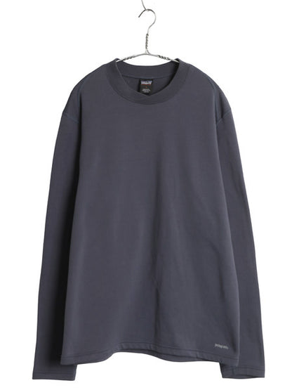00s USA製 パタゴニア キャプリーン トップス メンズ L / オールド 02年製 アウトドア ストレッチ 裏 フリース Tシャツ ワンポイント ロンT