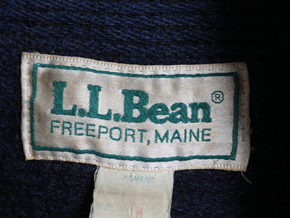 80s USA製 エルエルビーン ネイティブ ラグ ジャケット レディース M / 古着 ヴィンテージ ウール ハーフ コート 総柄 コンチョ アウトドア