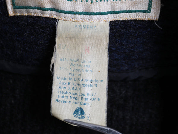 80s USA製 エルエルビーン ネイティブ ラグ ジャケット レディース M / 古着 ヴィンテージ ウール ハーフ コート 総柄 コンチョ アウトドア