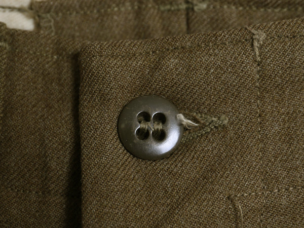 40s 米軍実物 US AMRY ウール フィールド パンツ 32 35 / ヴィンテージ ミリタリー スラックス ストレート M-44 ガスフラップ 軍物 カーキ